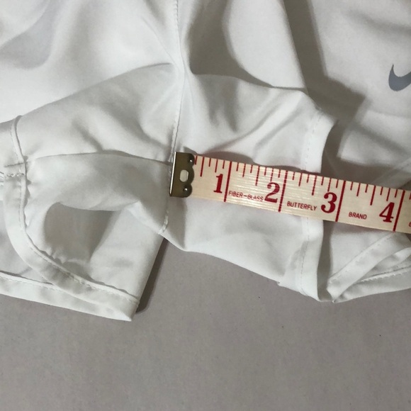 Nike Dri-Fit White Mid- Rise Brief Lined Athletic Tempo Running Shorts sz Small - Picture 6 of 14